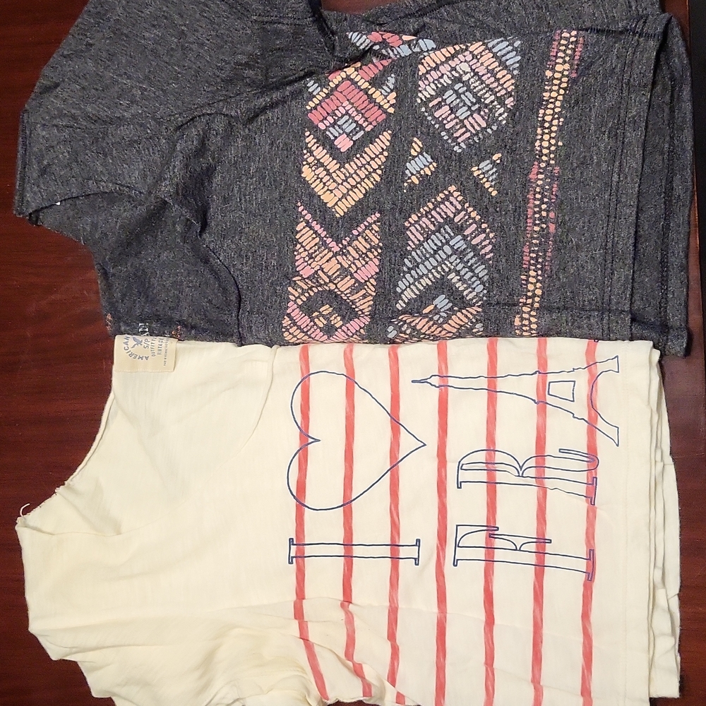 Two American Eagle crop tops